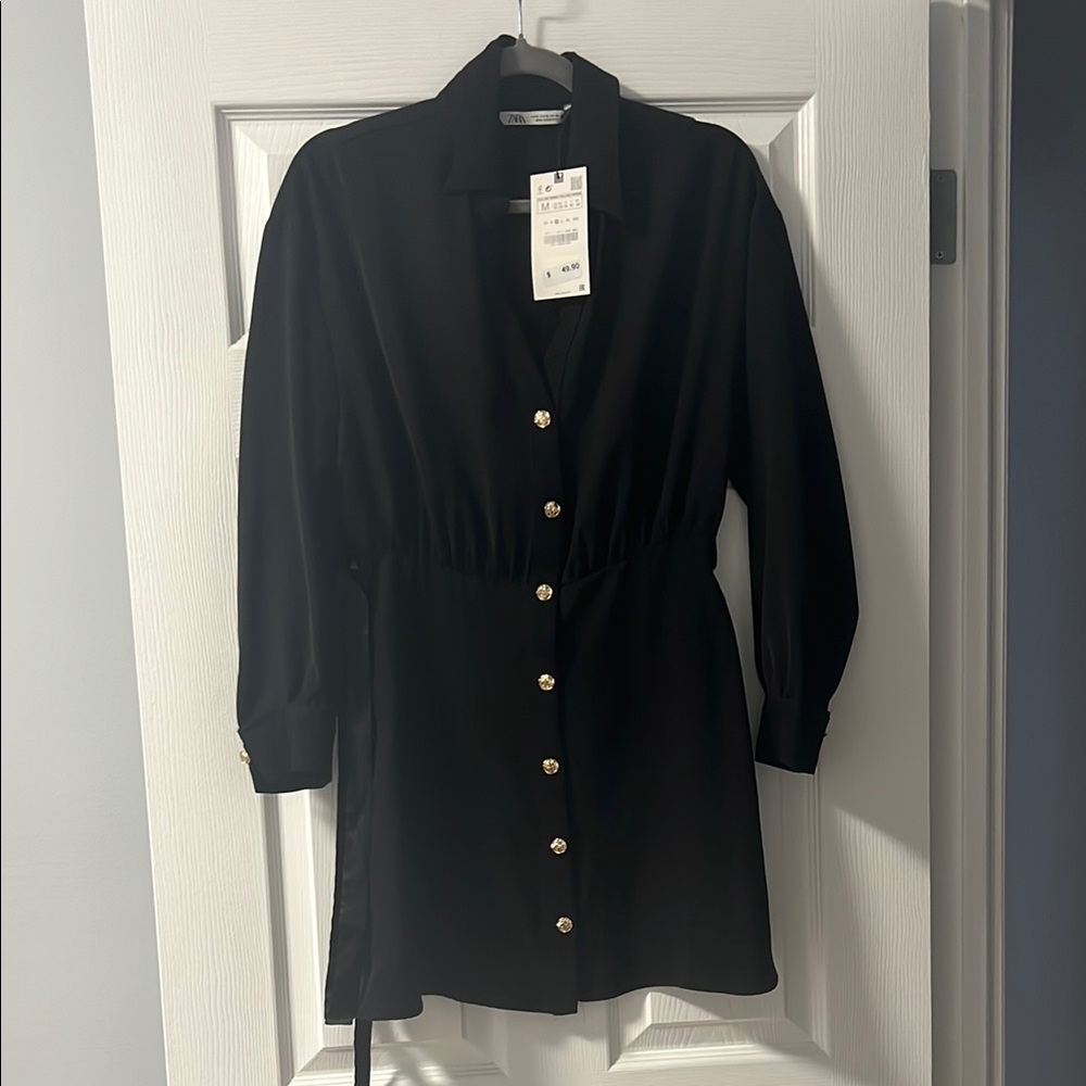 Black Button-Up Dress